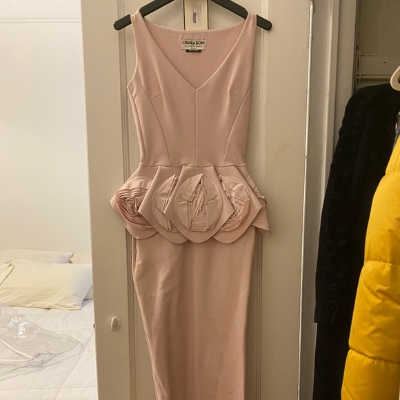 COPY - Le Petite Robe di Chiara Boni Rose Peplum Gown - Picture 6 of 12